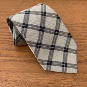SULKA Made in France Wide Silk Dress Neck TIE Mens Designer Classic Plaid Check
